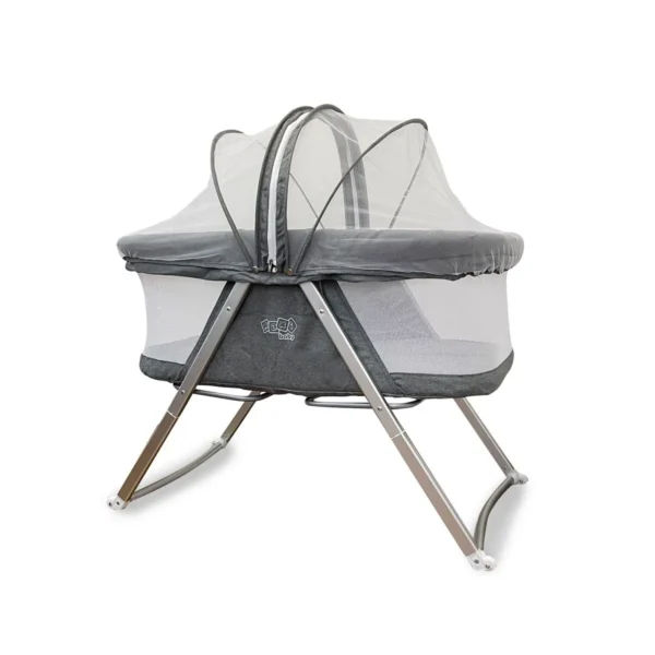 Berço Moisés portátil com balanço, comfy 9kg cinza